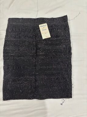 Monteau Black Tweed Pencil Skirt